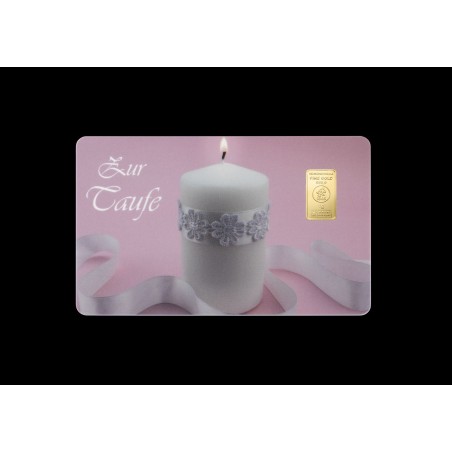 1g Gold Geschenkkarte Zur Taufe 2 | Goldbarren 999.9 kaufen | Wiesbaden